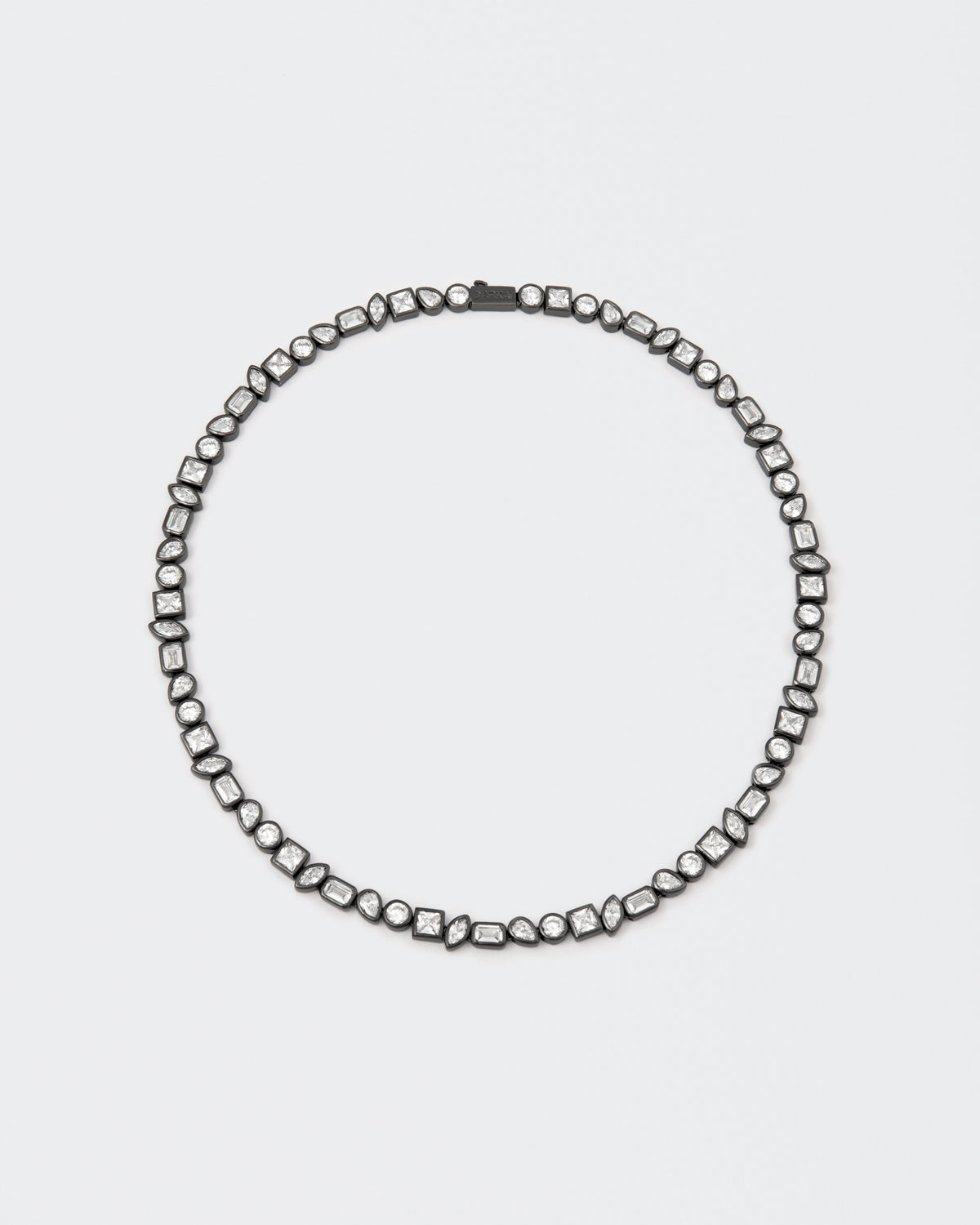 DARKAI Mixed Bezels Black Necklace