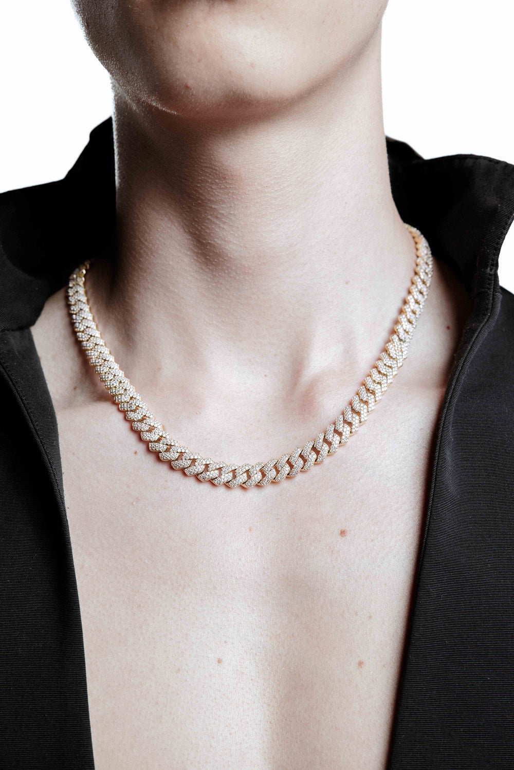 DARKAI Fine Jewelry Yellow Mini Prong Pavé Necklace Picture