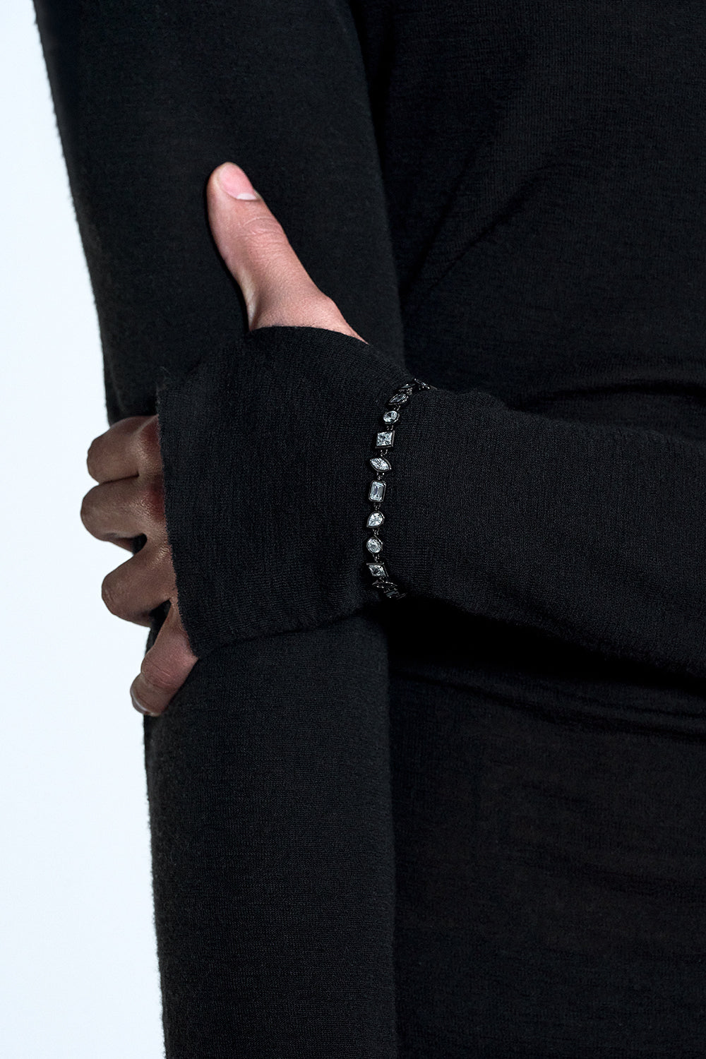 DARKAI Mixed Bezels Black Bracelet