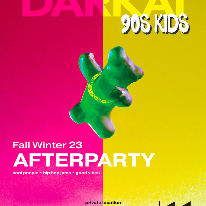 DARKAI 90s kids afterparty invite