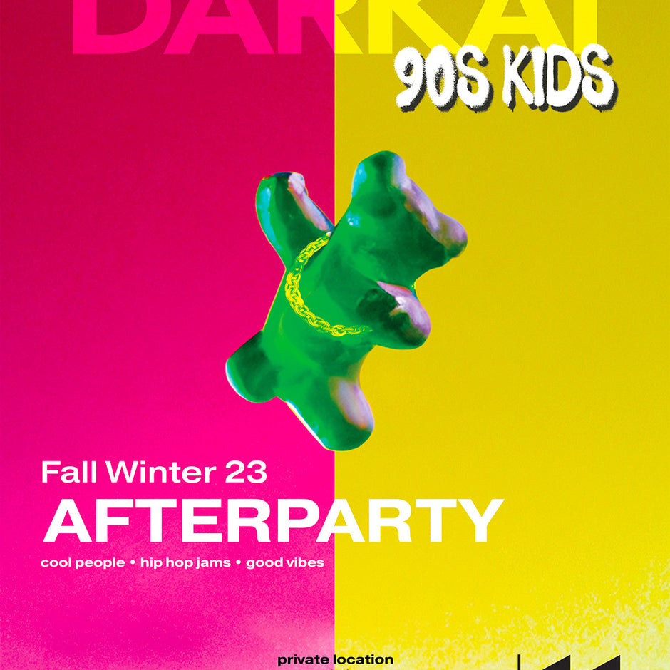 DARKAI 90s kids afterparty invite