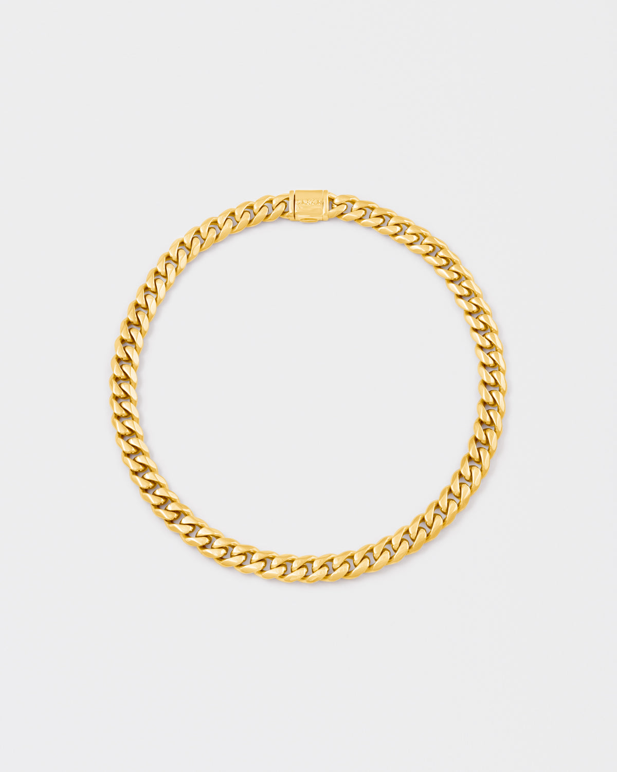 DARKAI yellow gold cuban necklace short