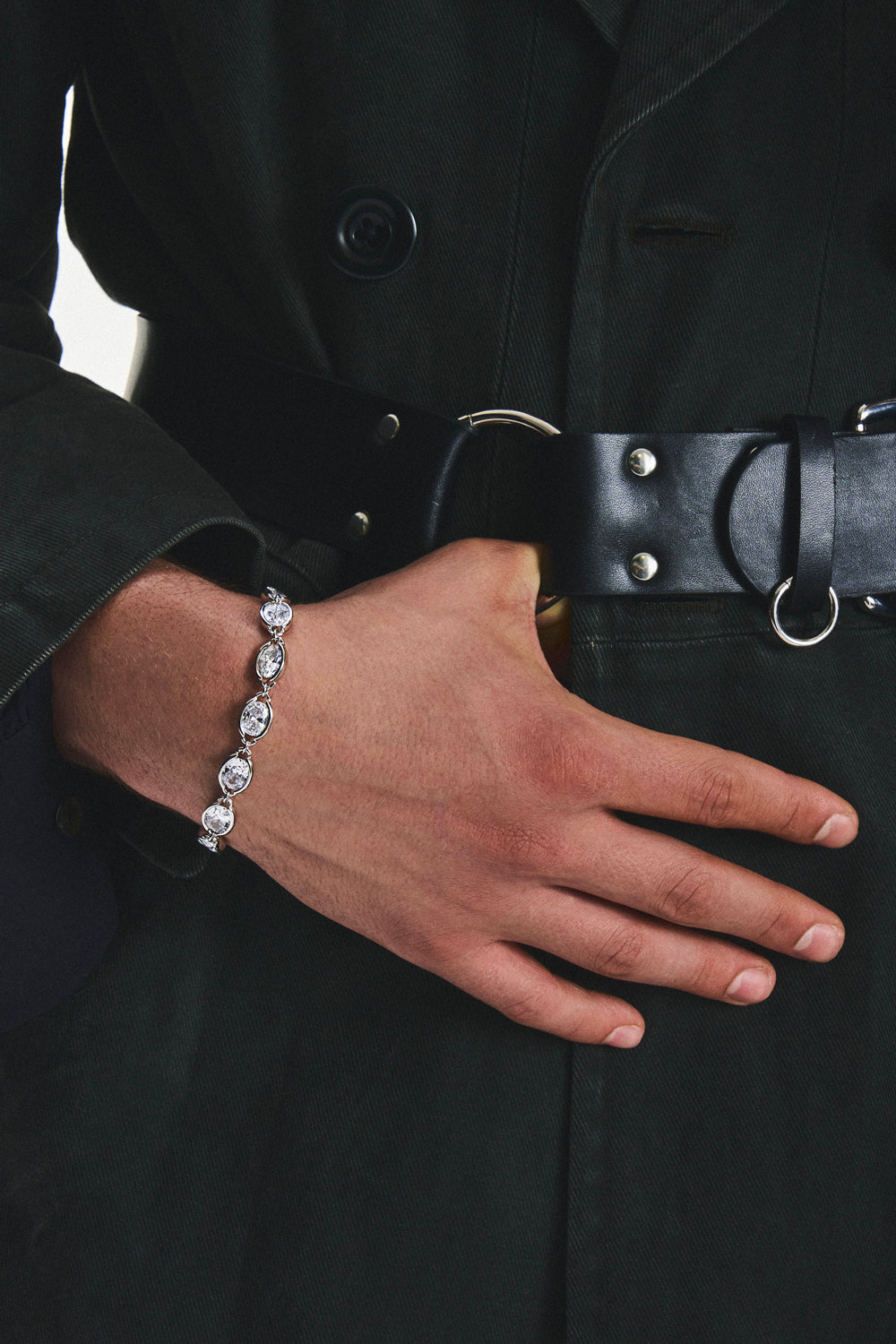 DARKAI Anchor White Bracelet on Male Model