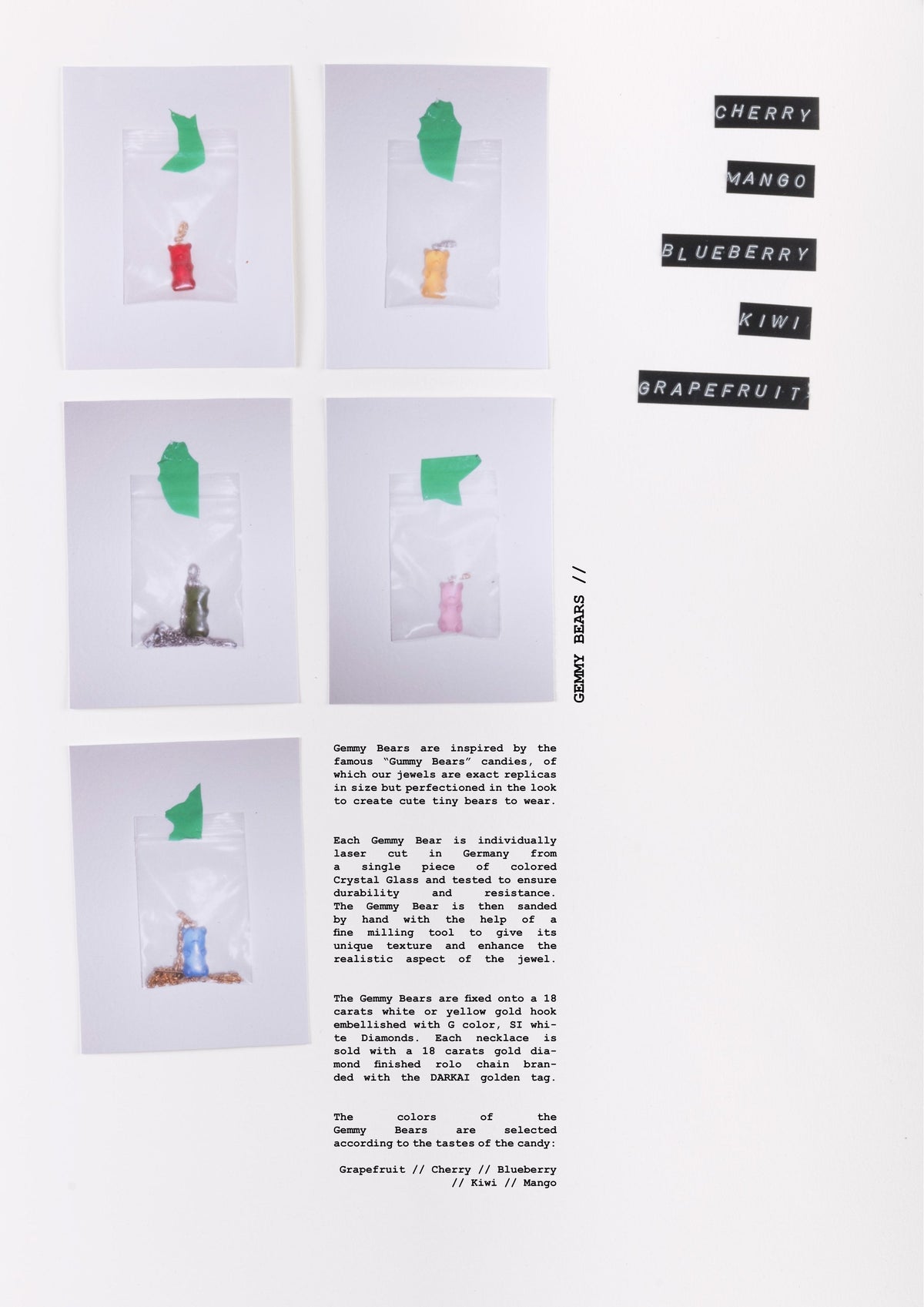DARKAI Raw Energy Lookbook SS22 gemmy bears on plastic bags