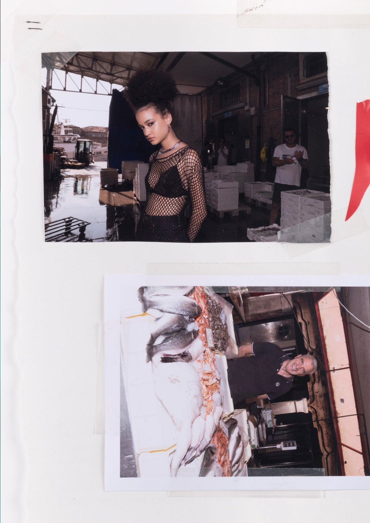 DARKAI Raw Energy Lookbook SS22 Woman at fish market