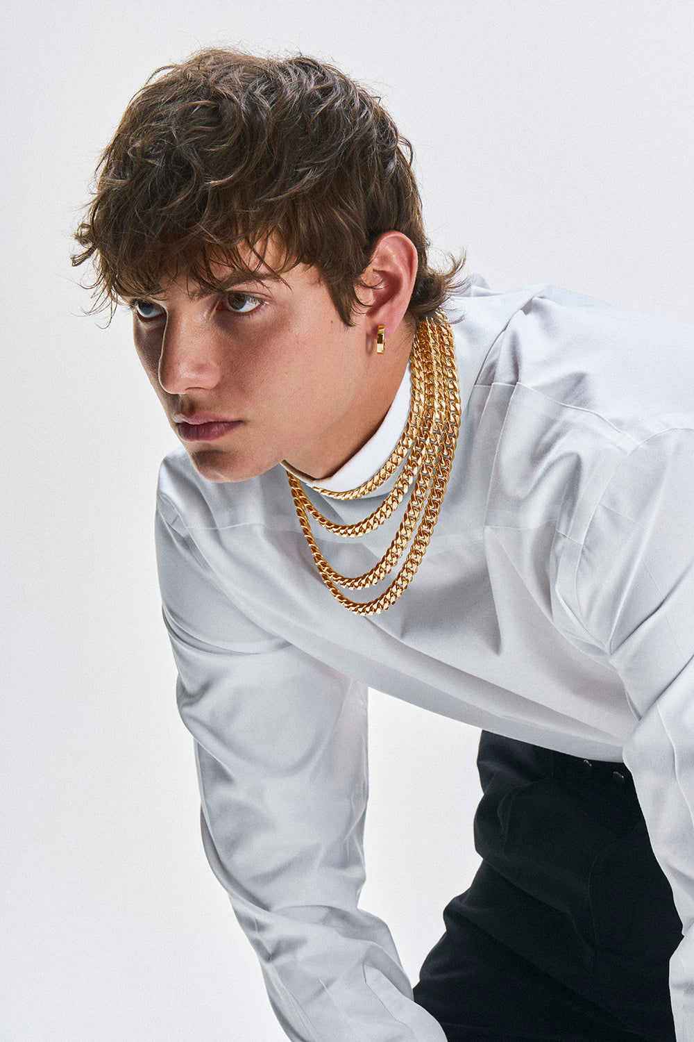 DARKAI Gold Hoop Earrings Main Picture