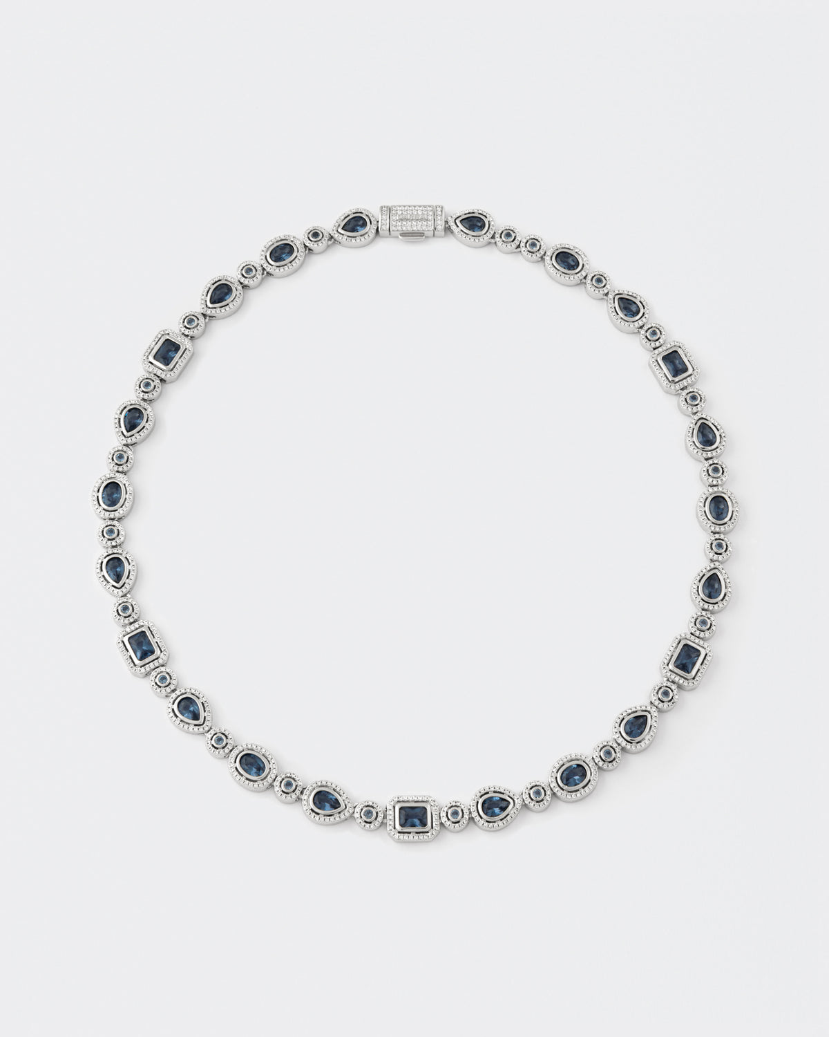 DARKAI Mixed Bezels Pavé Necklace Main Picture