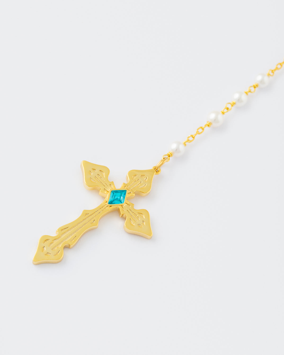 DARKAI Paradiso Rosary Necklace Cross Picture