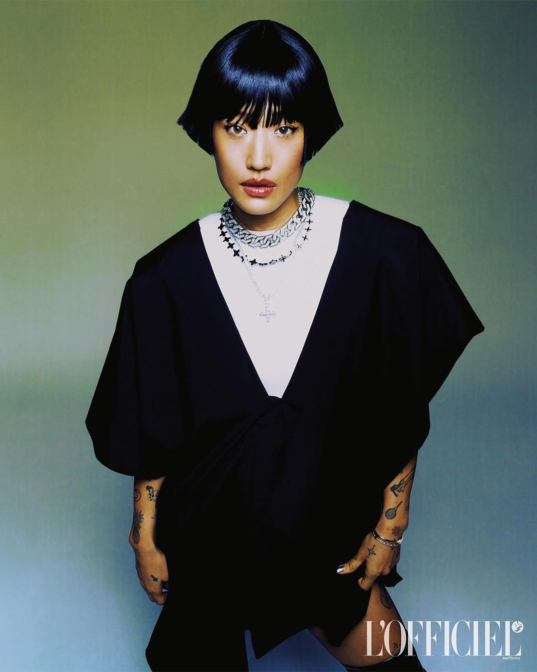 Peggy Gou with DARKAI necklaces for l'officiel