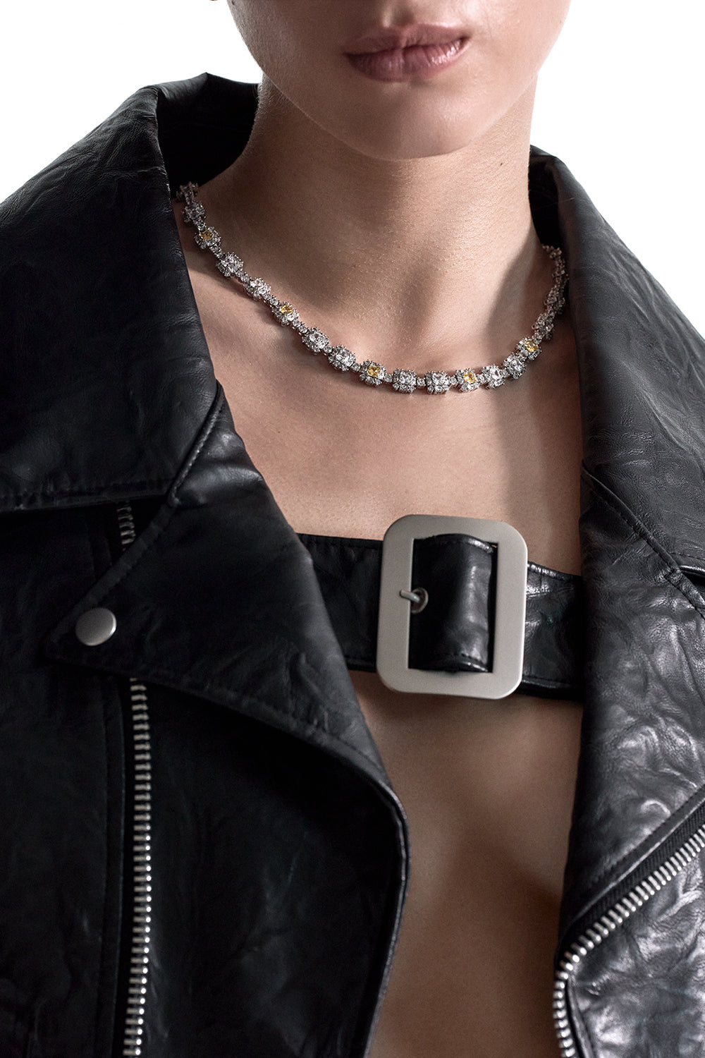 DARKAI Daisy Stud Necklace on Female Model