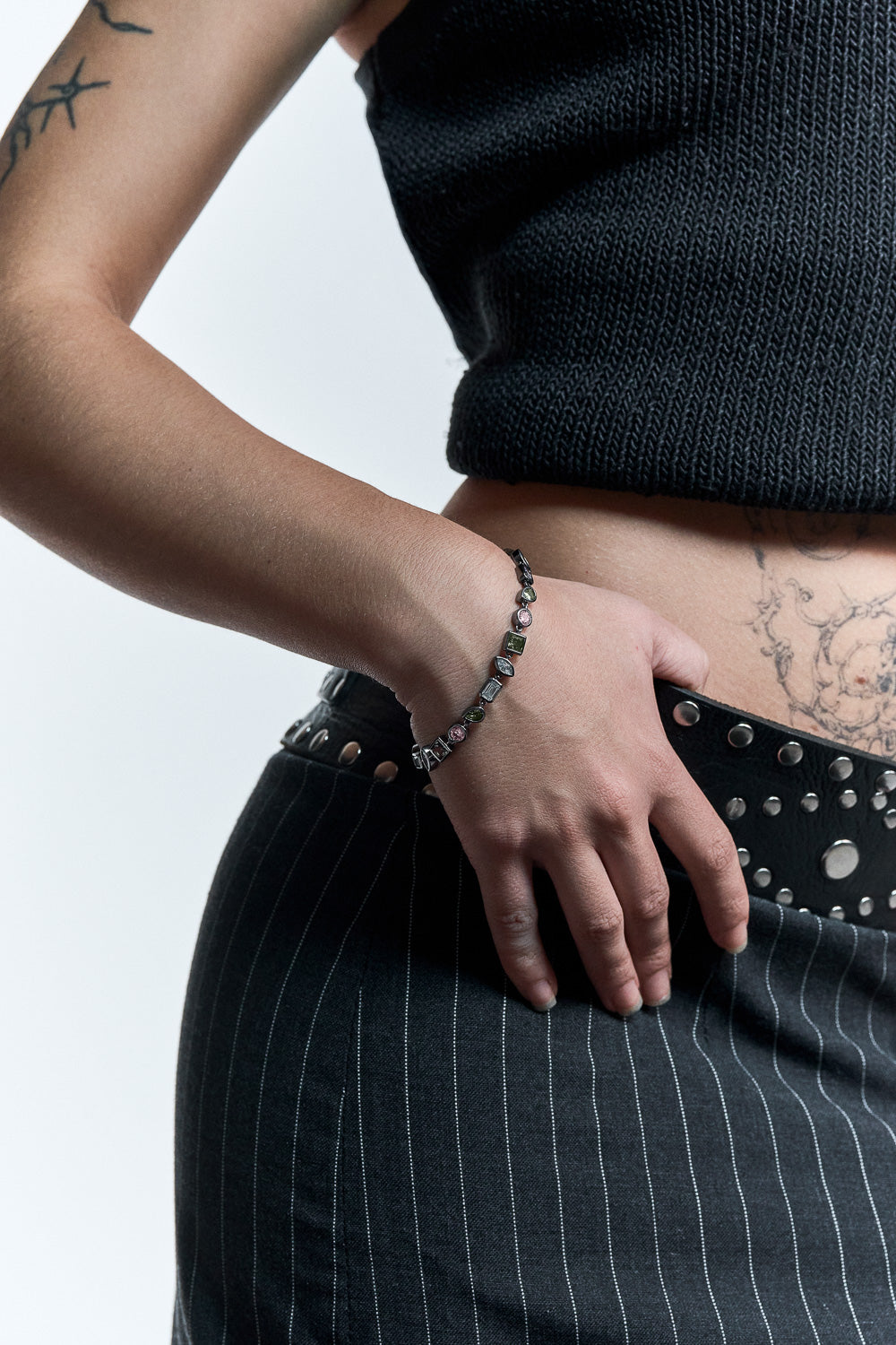 DARKAI Mixed Bezels Selva Bracelet on Female Model