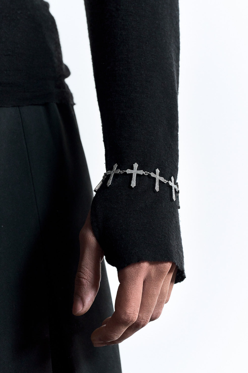 DARKAI Cross Tennis Bracelet on Male Model
