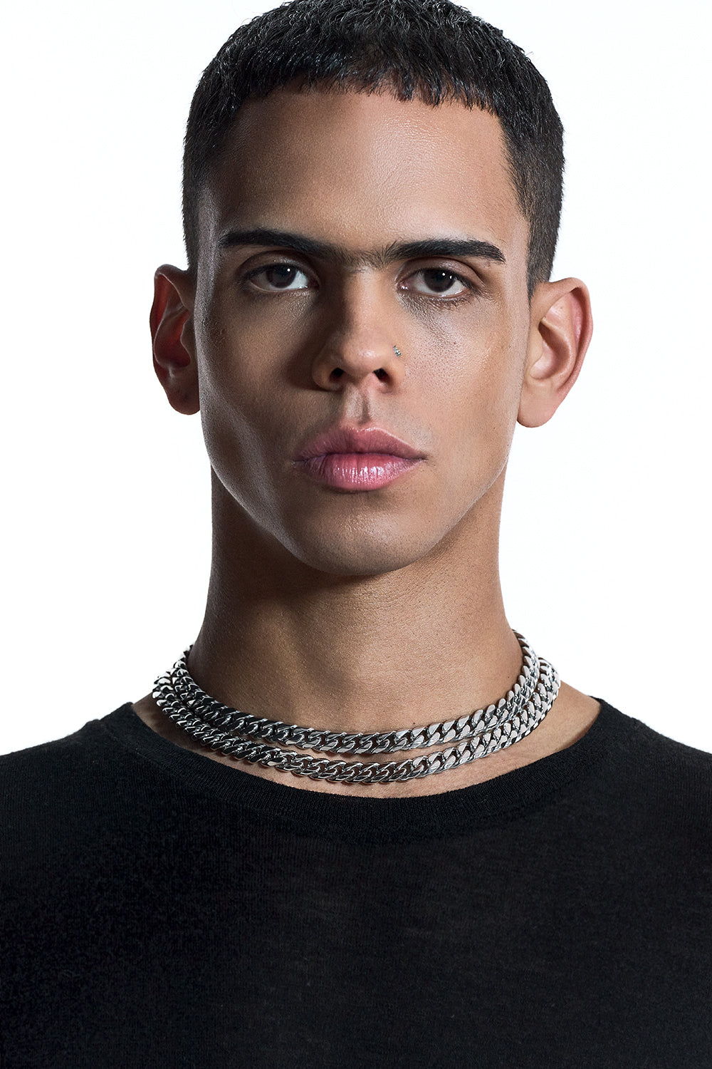 DARKAI Cuban Short Necklaces on Male Model