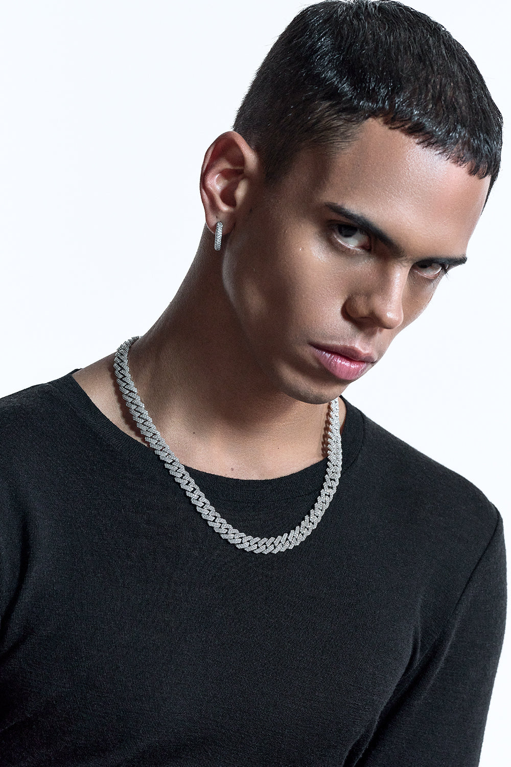 DARKAI Mini Prong Necklace on Male Model