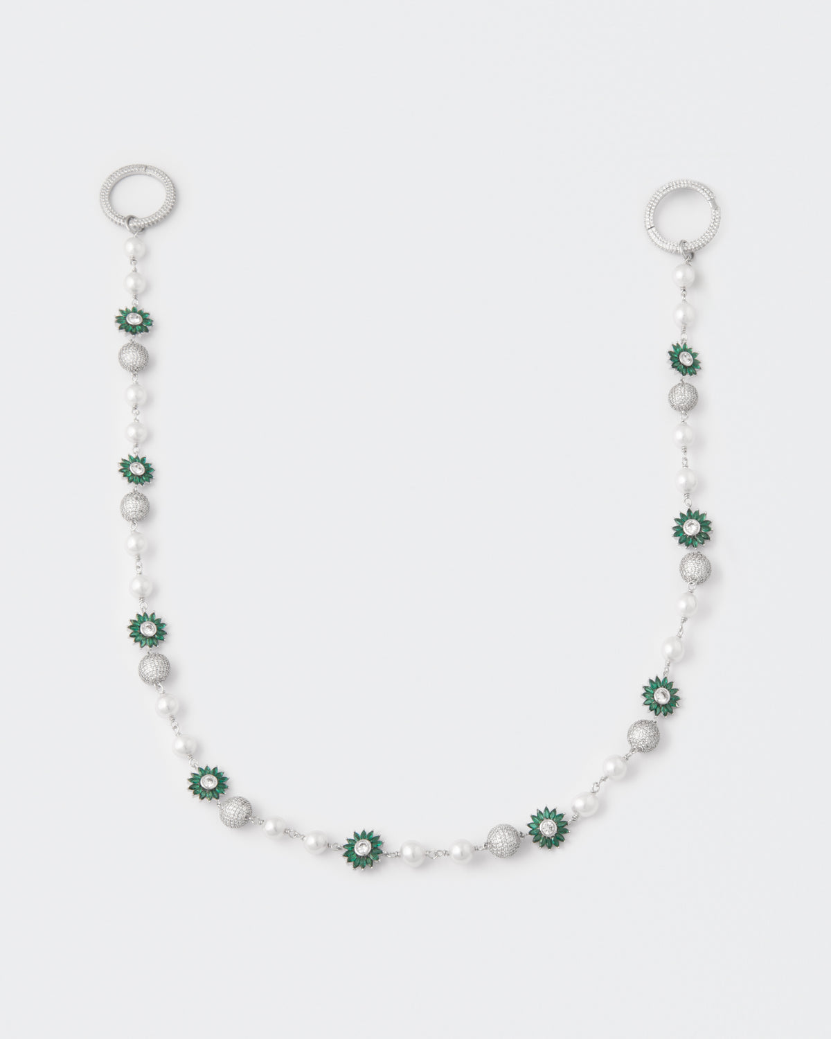 DARKAI Flowers & Pearl Wallet Chain