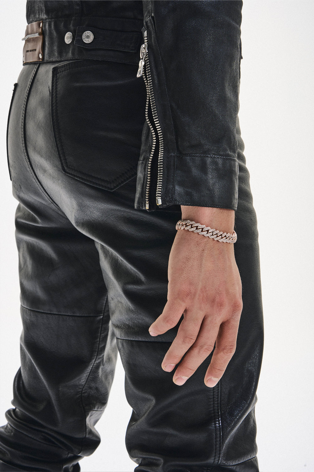 DARKAI Rose Mini Prong Pave Bracelet on Male Model