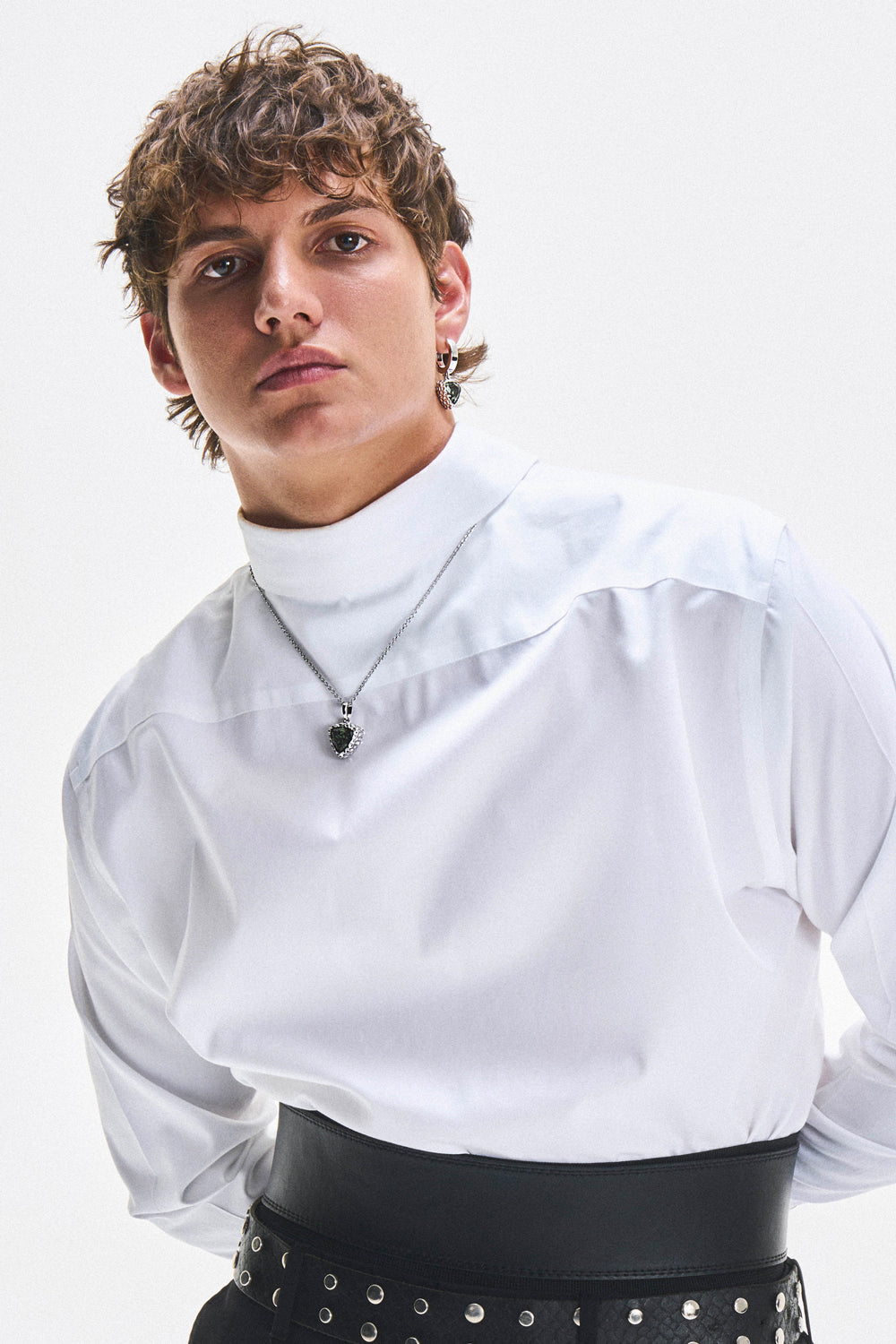 DARKAI Trillion Tourmaline Necklace on Male model